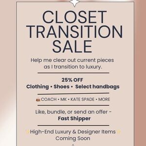 Closet Transition Sale